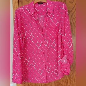 The Limited Ashton Blouse- Watermelon Pink- XL